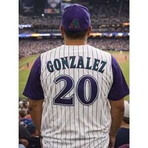 Nike Jersey L White Luis Gonzalez 20 Cooperstown AZ Diamondbacks MLB Baseball